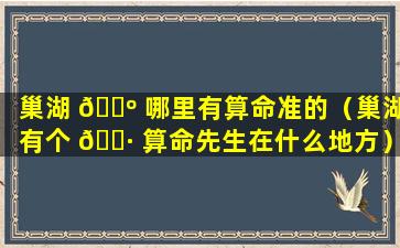 巢湖 🌺 哪里有算命准的（巢湖有个 🕷 算命先生在什么地方）